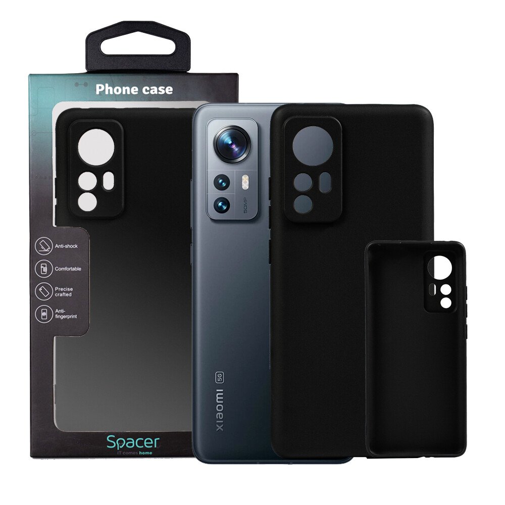 HUSA SMARTPHONE Spacer pentru Xiaomi 12, grosime 1.5mm, material flexibil TPU, negru "SPPC-XI-12-TPU" thumb