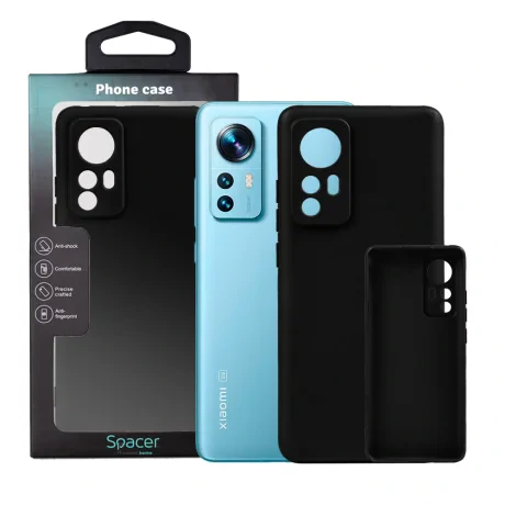 HUSA SMARTPHONE Spacer pentru Xiaomi 12 X, grosime 1.5mm, material flexibil TPU, negru &quot;SPPC-XI-12X-TPU&quot;
