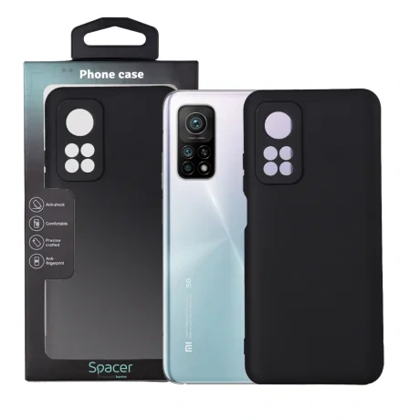 HUSA SMARTPHONE Spacer pentru Xiaomi Mi 10T Pro 5G, grosime 2mm, material flexibil silicon + interior cu microfibra, negru "SPPC-XI-MI-10TP5G-SLK"
