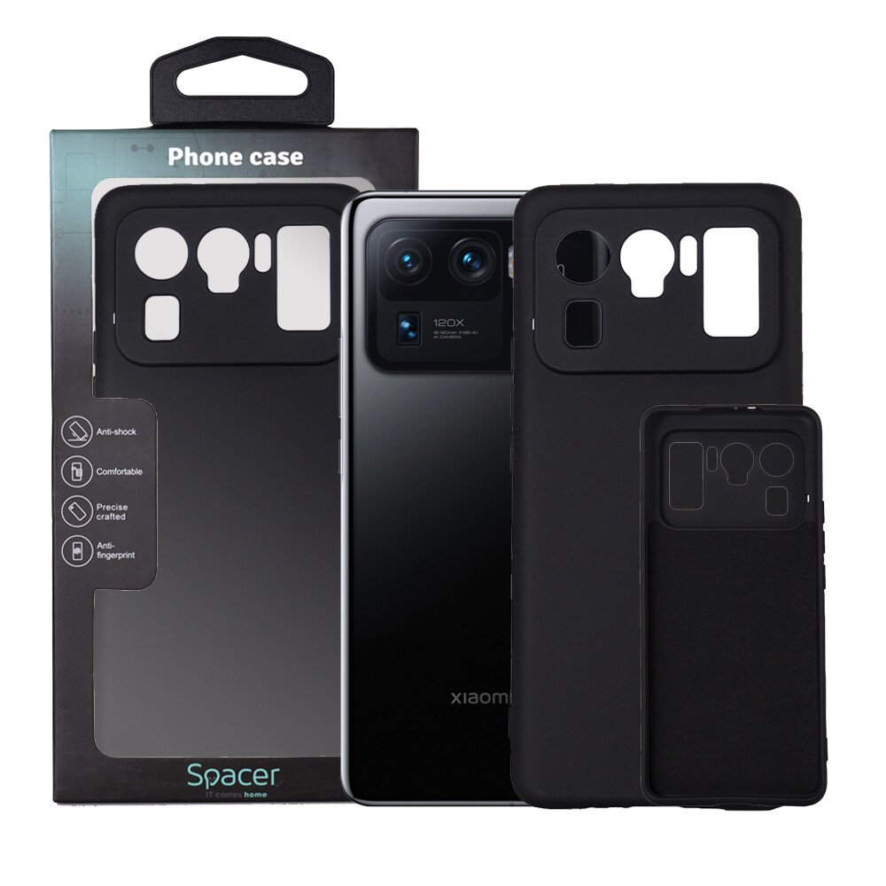 HUSA SMARTPHONE Spacer pentru Xiaomi Mi 11 Ultra 5G, grosime 2mm, material flexibil silicon + interior cu microfibra, negru "SPPC-XI-MI-11U5G-SLK" thumb