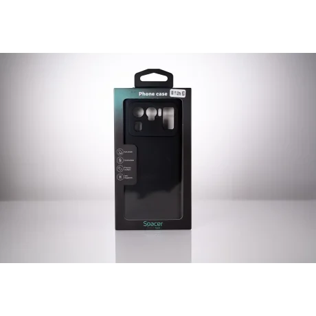 HUSA SMARTPHONE Spacer pentru Xiaomi Mi 11 Ultra 5G, grosime 2mm, material flexibil silicon + interior cu microfibra, negru &quot;SPPC-XI-MI-11U5G-SLK&quot;