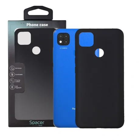 HUSA SMARTPHONE Spacer pentru Xiaomi Redmi 9C, grosime 1.5mm, material flexibil TPU, negru &quot;SPPC-XI-RM-9C-TPU&quot;