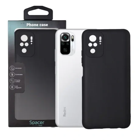 HUSA SMARTPHONE Spacer pentru Xiaomi Redmi Note 10 S, grosime 1.5mm, material flexibil TPU, negru "SPPC-XI-RM-N10S-TPU"