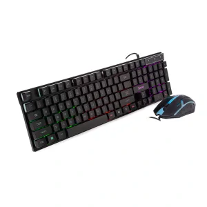 KIT gaming SPACER USB, tastatura RGB rainbow + mouse optic 7 culori, black, &quot;SP-GK-01&quot;