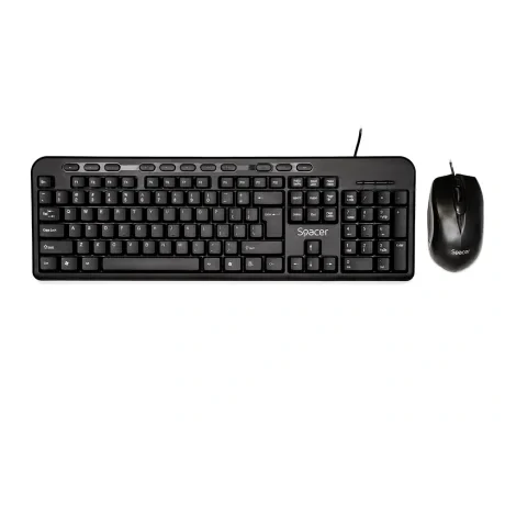 KIT wired SPACER USB, tastatura multimedia "SPKB-169" + mouse optic "SPMO-M11", black, "SPDS-1691"  /45505412