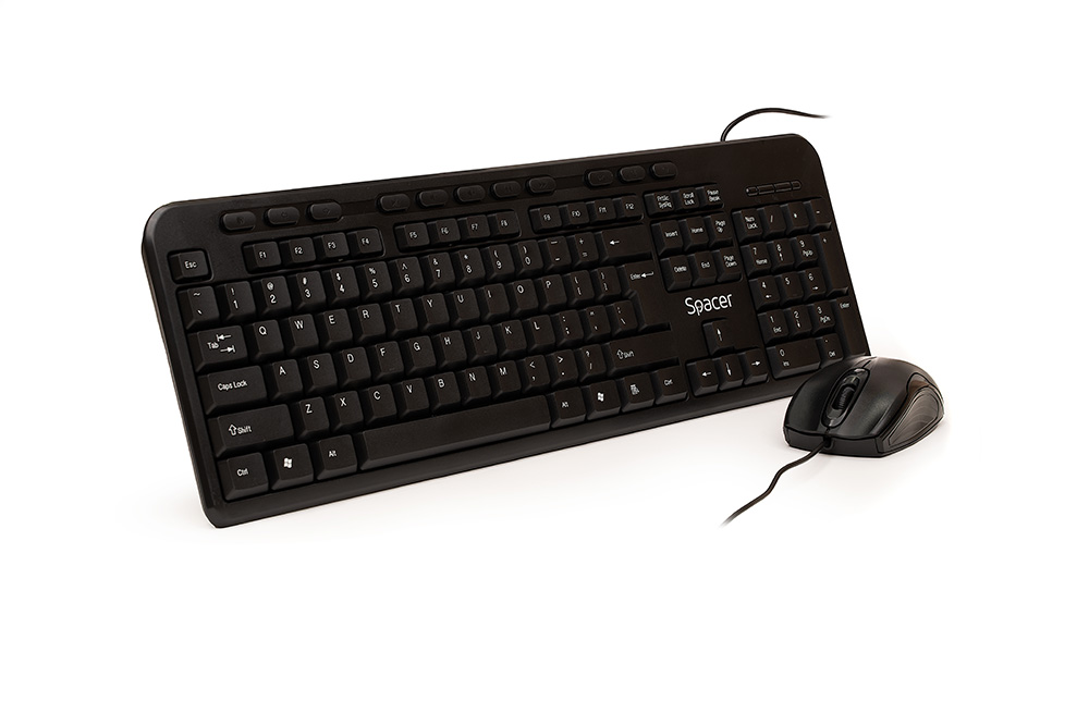 KIT wired SPACER USB, tastatura multimedia "SPKB-169" + mouse optic "SPMO-M11", black, "SPDS-1691"  /45505412 thumb