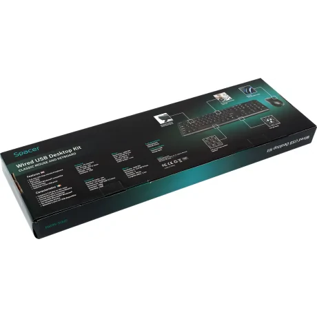 KIT wired SPACER USB, tastatura &quot;SPKB-S62&quot; + mouse optic &quot;SPMO-F01&quot;, black, &quot;SPDS-S6201&quot; 45505412