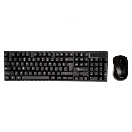 KIT wireless SPACER, tastatura wireless + mouse wireless, black, &quot;SPDS-1100&quot;   (include TV 0.8lei)