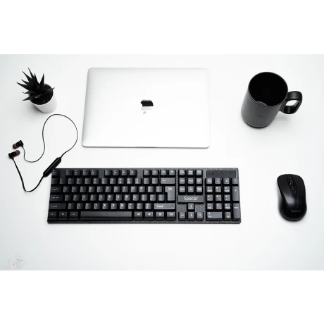 KIT wireless SPACER, tastatura wireless + mouse wireless, black, &quot;SPDS-1100&quot;   (include TV 0.8lei)