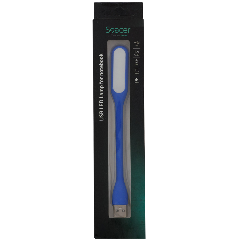 LAMPA LED USB pentru notebook, SPACER, blue, "SPL-LED-BL" (include TV 0.18lei) thumb