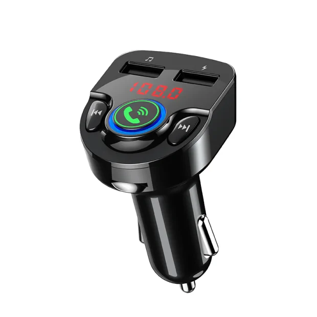 MODULATOR AUTO FM SPACER, Bluetooth 5.0. 1xUSB QC3.0 &amp;amp; 1xUSB max. 5V/3.1A, 12V-24V, max. 10-15m, mic max. 0-2m, format MP3/WMA, 206 canale 87.5-108Mhz, USB disk, microSD,  answer/reject/hang up/redial, black, &quot;SPFM-01-QC&quot; (include TV 0.18lei)