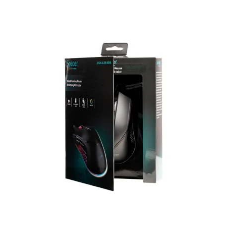 MOUSE Spacer - gaming, gaming, cu fir, USB, optic, 12.000 dpi, butoane/scroll 7/1, iluminare RGB, negru, &quot;SPGM-ALIEN-NOVA&quot;