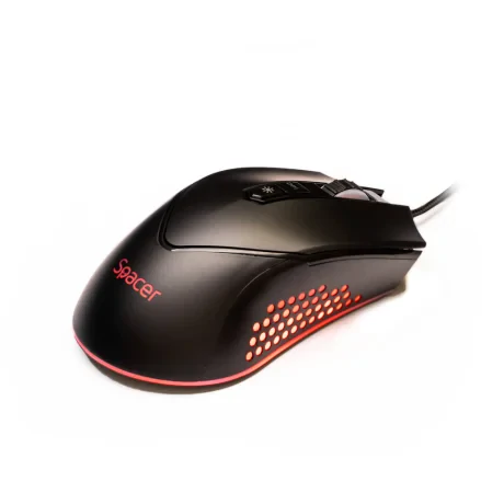 MOUSE Spacer - gaming, gaming, cu fir, USB, optic, 12.000 dpi, butoane/scroll 7/1, iluminare RGB, negru, &quot;SPGM-ALIEN-NOVA&quot;