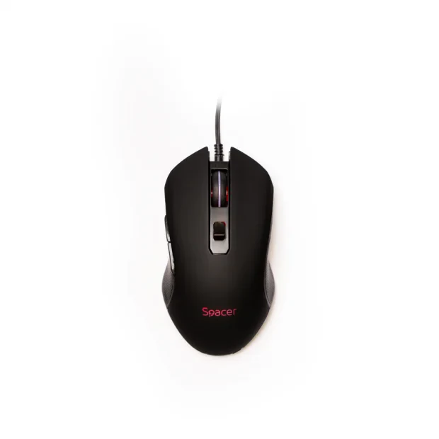 MOUSE  Spacer - gaming, gaming, cu fir, USB, optic, 2400 dpi, butoane/scroll 6/1, iluminare, negru, &quot;SP-GM-01&quot; (include TV 0.18lei)