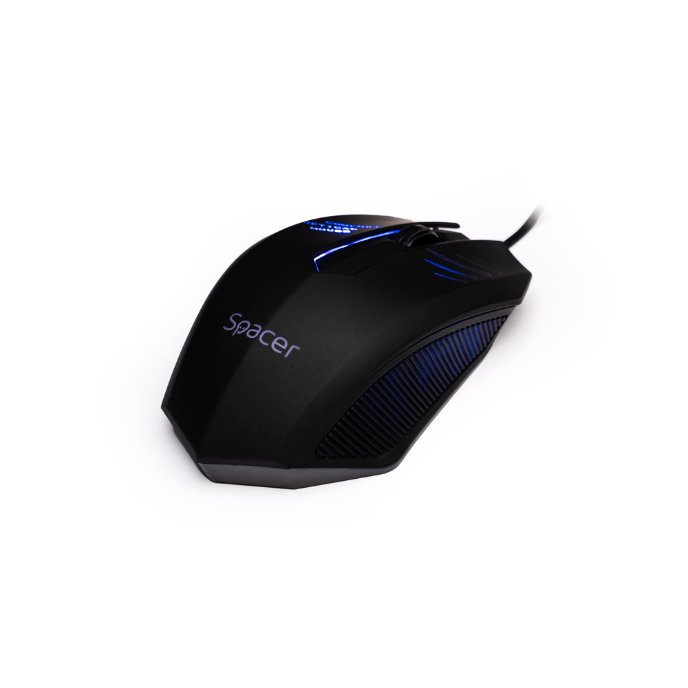 MOUSE  Spacer, PC sau NB, cu fir, USB, optic, 1000 dpi, butoane/scroll 3/1, iluminare, negru, "SPMO-M20" (include TV 0.18lei) thumb