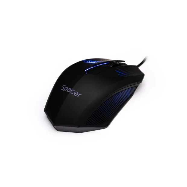 MOUSE  Spacer, PC sau NB, cu fir, USB, optic, 1000 dpi, butoane/scroll 3/1, iluminare, negru, &quot;SPMO-M20&quot; (include TV 0.18lei)