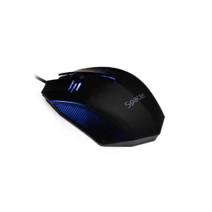 MOUSE  Spacer, PC sau NB, cu fir, USB, optic, 1000 dpi, butoane/scroll 3/1, iluminare, negru, &quot;SPMO-M20&quot; (include TV 0.18lei)