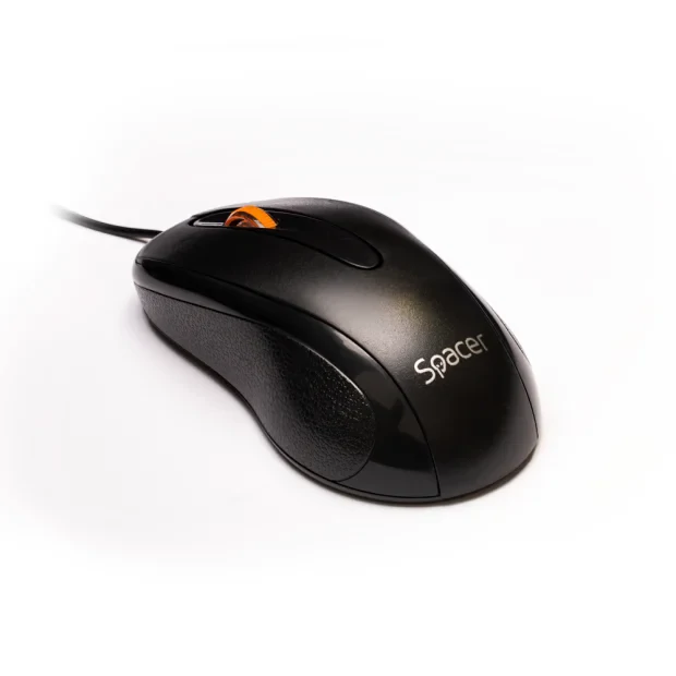 MOUSE  Spacer, PC sau NB, cu fir, USB, optic, 1000 dpi, butoane/scroll 3/1, , negru, &quot;SPMO-F01&quot;