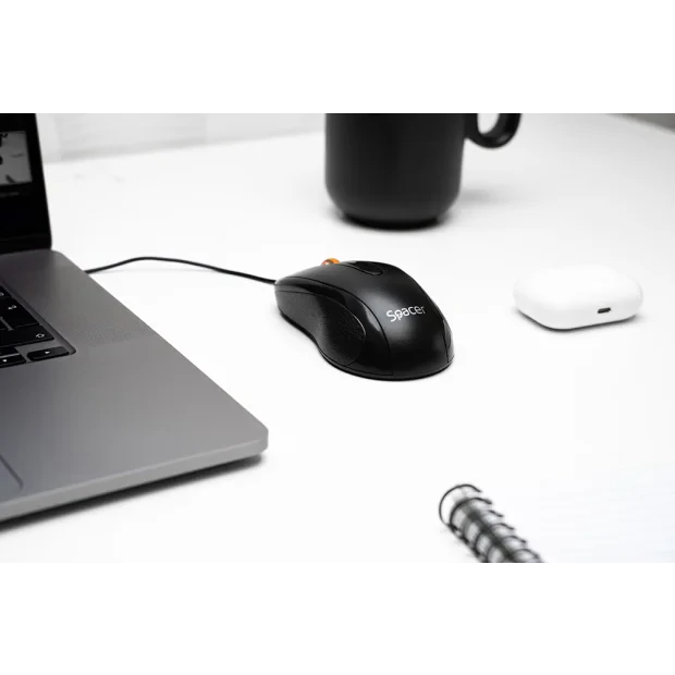 MOUSE  Spacer, PC sau NB, cu fir, USB, optic, 1000 dpi, butoane/scroll 3/1, , negru, &quot;SPMO-F01&quot;