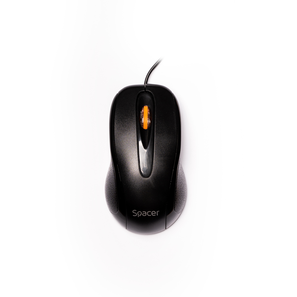 MOUSE  Spacer, PC sau NB, cu fir, USB, optic, 1000 dpi, butoane/scroll 3/1, , negru, "SPMO-F01" thumb