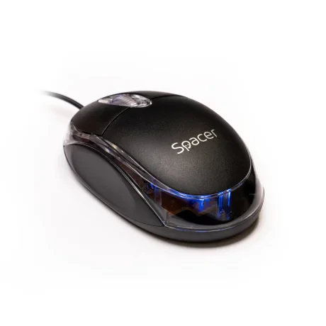 MOUSE  Spacer, PC sau NB, cu fir, USB, optic,  800 dpi, butoane/scroll 3/1, , negru, &quot;SPMO-080&quot; 45503289