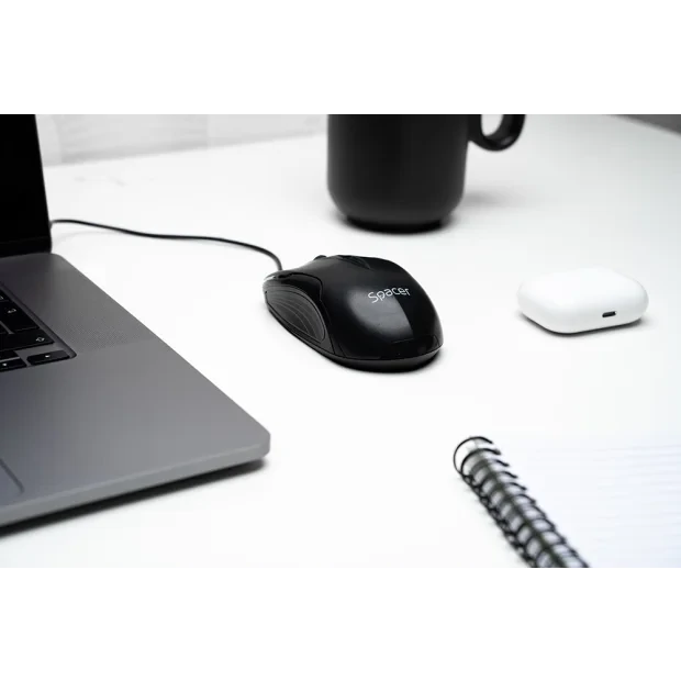 MOUSE  Spacer, PC sau NB, cu fir, USB, optic,  800 dpi, butoane/scroll 3/1, , negru, &quot;SPMO-M11&quot;