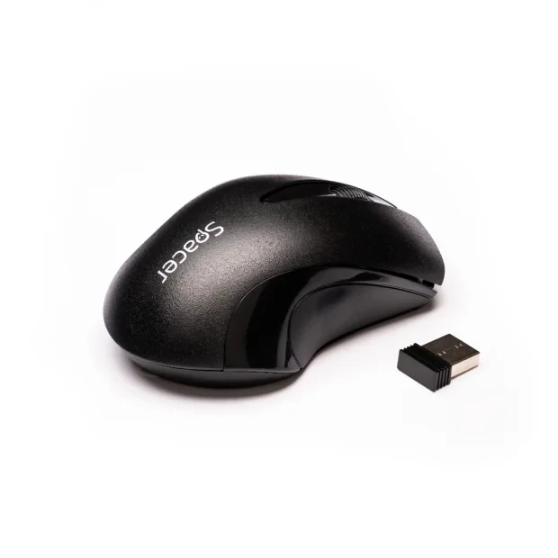 MOUSE  Spacer, PC sau NB, wireless, 2.4GHz, optic, 1000 dpi, butoane/scroll 3/1, , negru, &quot;SPMO-W12&quot; (include TV 0.18lei)