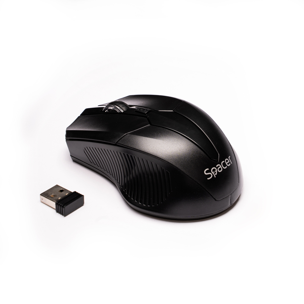 MOUSE  Spacer, PC sau NB, wireless, 2.4GHz, optic, 1600 dpi, butoane/scroll 4/1, , negru, "SPMO-W02" thumb