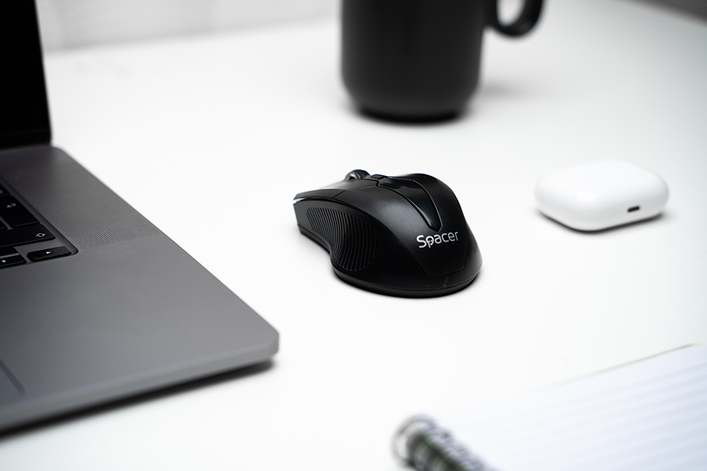 MOUSE  Spacer, PC sau NB, wireless, 2.4GHz, optic, 1600 dpi, butoane/scroll 4/1, , negru, "SPMO-W02" thumb