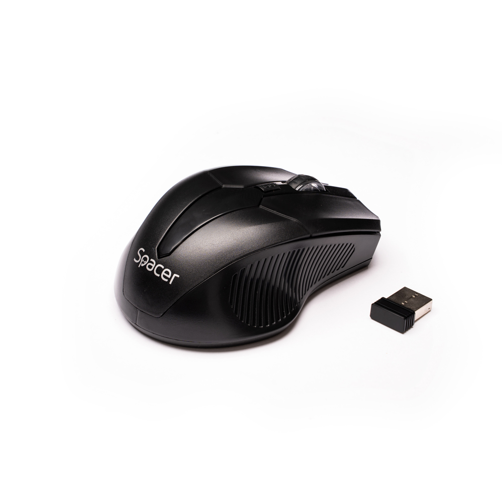 MOUSE  Spacer, PC sau NB, wireless, 2.4GHz, optic, 1600 dpi, butoane/scroll 4/1, , negru, "SPMO-W02" thumb