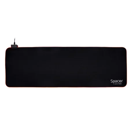 MousePAD RGB SPACER gaming, cauciuc si material textil, 900 x 300 x 3 mm, 1.8 m lungime cablu, negru &quot;SP-PAD-GAME-RGB-B&quot;