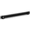 PANOU gestionare cabluri SPACER, tip masca orizontala cu perii, 19 inch, 1U, negru, &quot;SPCM-1UB-BK&quot;