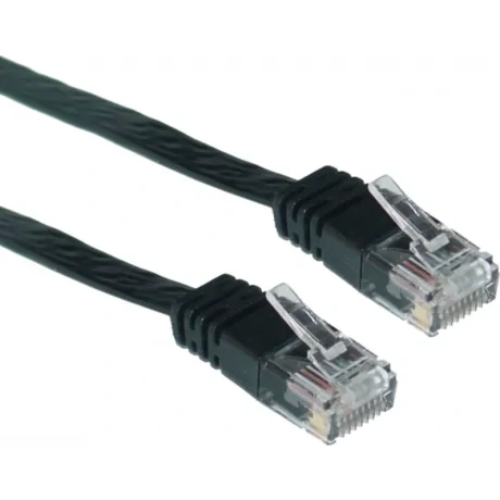PATCH CORD UTP SPACER Cat5e, cupru-aluminiu, 0.5 m, negru, AWG26, &quot;SP-PT-CAT5-0.5M-BK&quot;