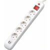 PRELUNGITOR SPACER, Schuko x 5, conectare prin Schuko (T), USB x 2, cablu 1.8 m, 16 A, max. 3500W, protectie supratensiune, alb, &quot;PP-5-18 USB&quot; (