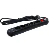 PRELUNGITOR SPACER, Schuko x 5, conectare prin Schuko (T), USB x 2, cablu 4.5 m, 16 A, max. 3500W, protectie supratensiune, Negru, &quot;PP-5-45B-USB&quot;