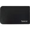 RACK extern SPACER, pt HDD/SSD, 2.5 inch, S-ATA, interfata PC USB 3.0, aluminiu, negru, &quot;SPR-25611&quot; 45503295