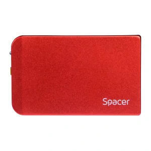 RACK extern SPACER, pt HDD/SSD, 2.5 inch, S-ATA, interfata PC USB 3.0, aluminiu, rosu, &quot;SPR-25611R&quot; (include TV 0.8lei)