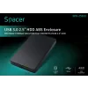RACK extern SPACER, pt HDD/SSD, 2.5 inch, S-ATA, interfata PC USB 3.0, plastic, negru, &quot;SPR-25612&quot; 45506249