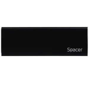 RACK extern SPACER, pt. SSD M.2 NGFF, interfata PC USB 3.1 Type C, aluminiu, negru, &quot;SPR-M2TYPEC-01&quot;
