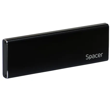 RACK extern SPACER, pt. SSD M.2 NVME, interfata PC USB 3.1 Type C, aluminiu, negru, &quot;SPR-M2TYPEC-02&quot;