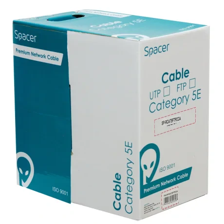 ROLA CABLU FTP SPACER Cat5e, 305m, Cupru-Aluminiu, AWG24, 0.51mm, 0.21mm2,  "SP-RCAT5FTPCCA"