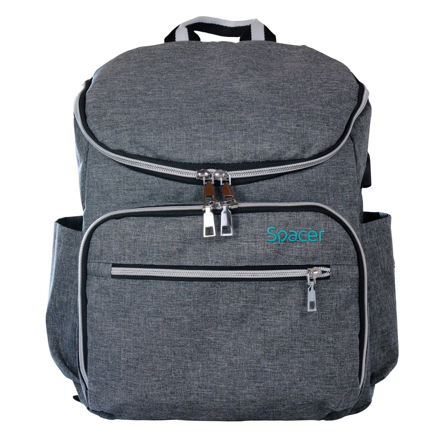 RUCSAC SPACER, 1 compartiment, buzunar frontal x 2, buzunar lateral x 2, buzunar dorsal cu fermoar, buzunar termoizolant detasabil, USB 2.0 (M)(pt. acces la Power Bank), fanta acces casti,  nylon, gri, "Lady Bag",  "SPB-Pumpkin" thumb