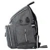 RUCSAC SPACER, 1 compartiment, buzunar frontal x 2, buzunar lateral x 2, buzunar dorsal cu fermoar, buzunar termoizolant detasabil, USB 2.0 (M)(pt. acces la Power Bank), fanta acces casti,  nylon, gri, &quot;Lady Bag&quot;,  &quot;SPB-Pumpkin&quot;