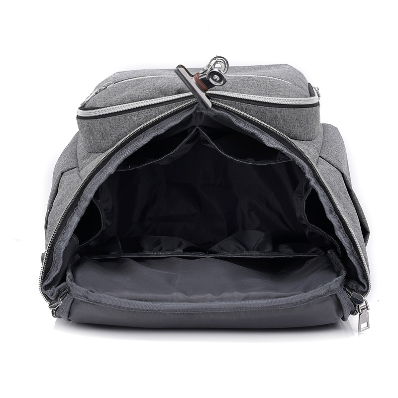 RUCSAC SPACER, 1 compartiment, buzunar frontal x 2, buzunar lateral x 2, buzunar dorsal cu fermoar, buzunar termoizolant detasabil, USB 2.0 (M)(pt. acces la Power Bank), fanta acces casti,  nylon, gri, "Lady Bag",  "SPB-Pumpkin" thumb