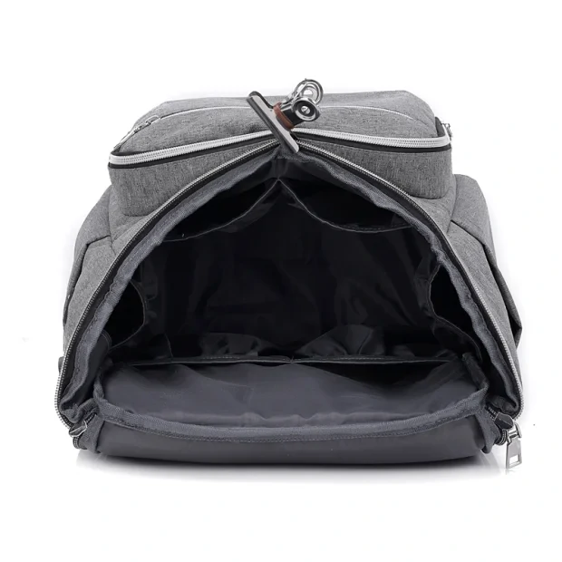 RUCSAC SPACER, 1 compartiment, buzunar frontal x 2, buzunar lateral x 2, buzunar dorsal cu fermoar, buzunar termoizolant detasabil, USB 2.0 (M)(pt. acces la Power Bank), fanta acces casti,  nylon, gri, &quot;Lady Bag&quot;,  &quot;SPB-Pumpkin&quot;