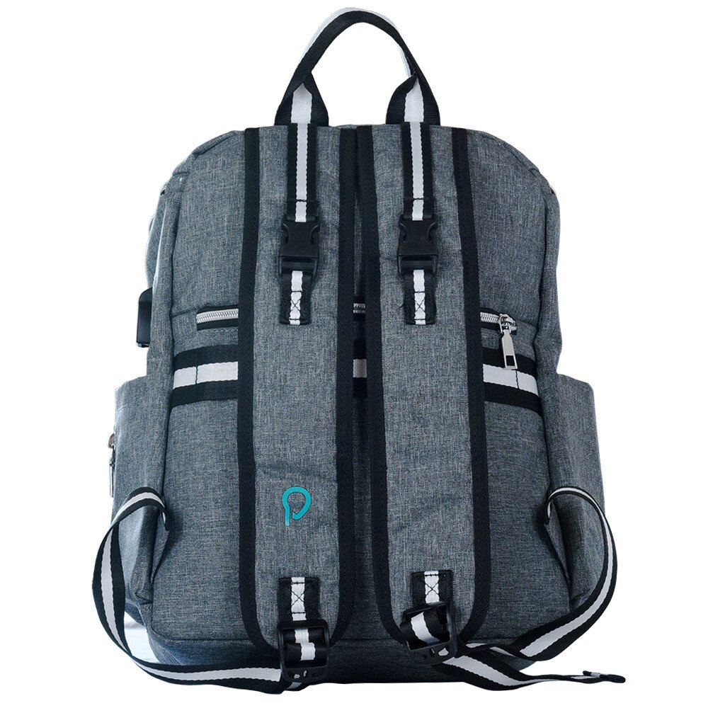 RUCSAC SPACER, 1 compartiment, buzunar frontal x 2, buzunar lateral x 2, buzunar dorsal cu fermoar, buzunar termoizolant detasabil, USB 2.0 (M)(pt. acces la Power Bank), fanta acces casti,  nylon, gri, "Lady Bag",  "SPB-Pumpkin" thumb