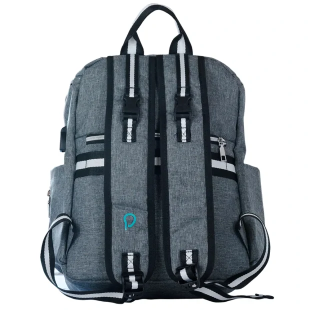 RUCSAC SPACER, 1 compartiment, buzunar frontal x 2, buzunar lateral x 2, buzunar dorsal cu fermoar, buzunar termoizolant detasabil, USB 2.0 (M)(pt. acces la Power Bank), fanta acces casti,  nylon, gri, &quot;Lady Bag&quot;,  &quot;SPB-Pumpkin&quot;