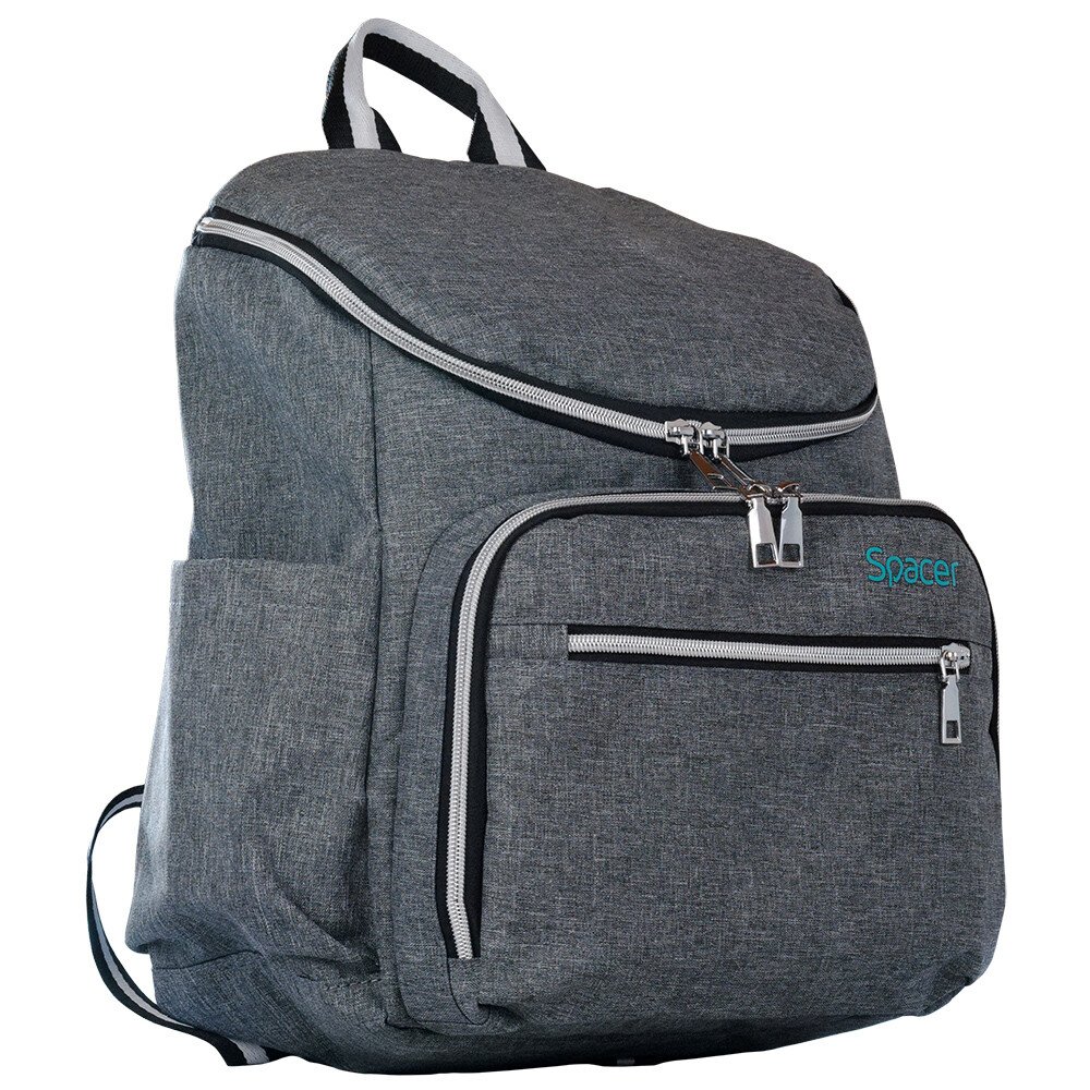 RUCSAC SPACER, 1 compartiment, buzunar frontal x 2, buzunar lateral x 2, buzunar dorsal cu fermoar, buzunar termoizolant detasabil, USB 2.0 (M)(pt. acces la Power Bank), fanta acces casti,  nylon, gri, "Lady Bag",  "SPB-Pumpkin" thumb