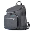 RUCSAC SPACER, 1 compartiment, buzunar frontal x 2, buzunar lateral x 2, buzunar dorsal cu fermoar, buzunar termoizolant detasabil, USB 2.0 (M)(pt. acces la Power Bank), fanta acces casti,  nylon, gri, &quot;Lady Bag&quot;,  &quot;SPB-Pumpkin&quot;