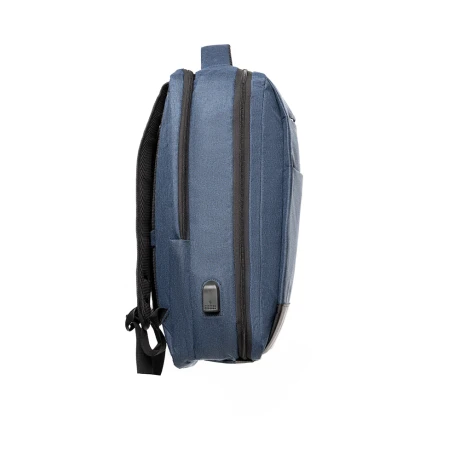 RUCSAC SPACER NEW YORK BLUE, pt. notebook de max. 17&quot;,2 compartimente, buzunar frontal, compartiment travel, troler strap, waterproof,  poliester, albastru, &quot; NEW-YORK-BL&quot;, 45506981 &quot;SPBP-NEW-YORK-BL&quot;